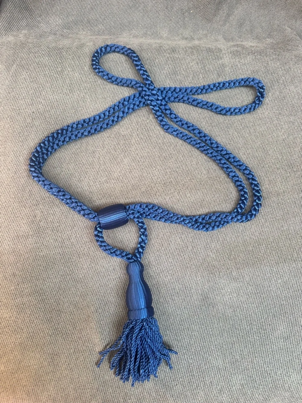 4 tassel curtain tie backs blue